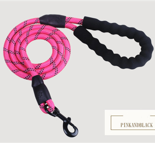 Laisse réfléchissante en nylon pour chien, idéale pour la marche, l'entraînement et la formation des petits et grands chiens.
