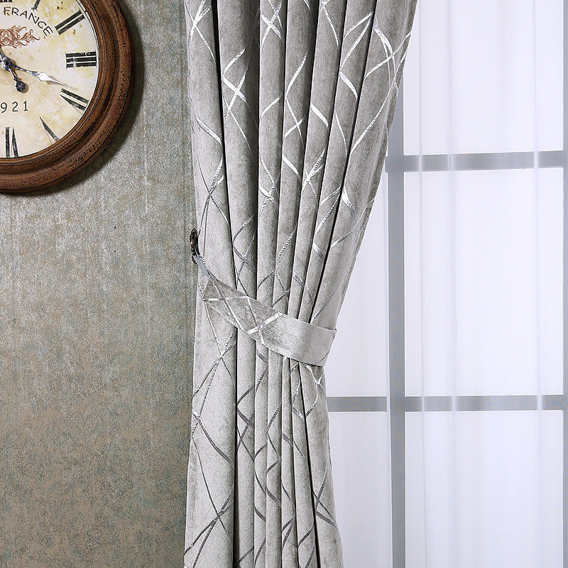 Rideaux occultants en chenille de couleur unie, simples, modernes et luxueux, pour salon