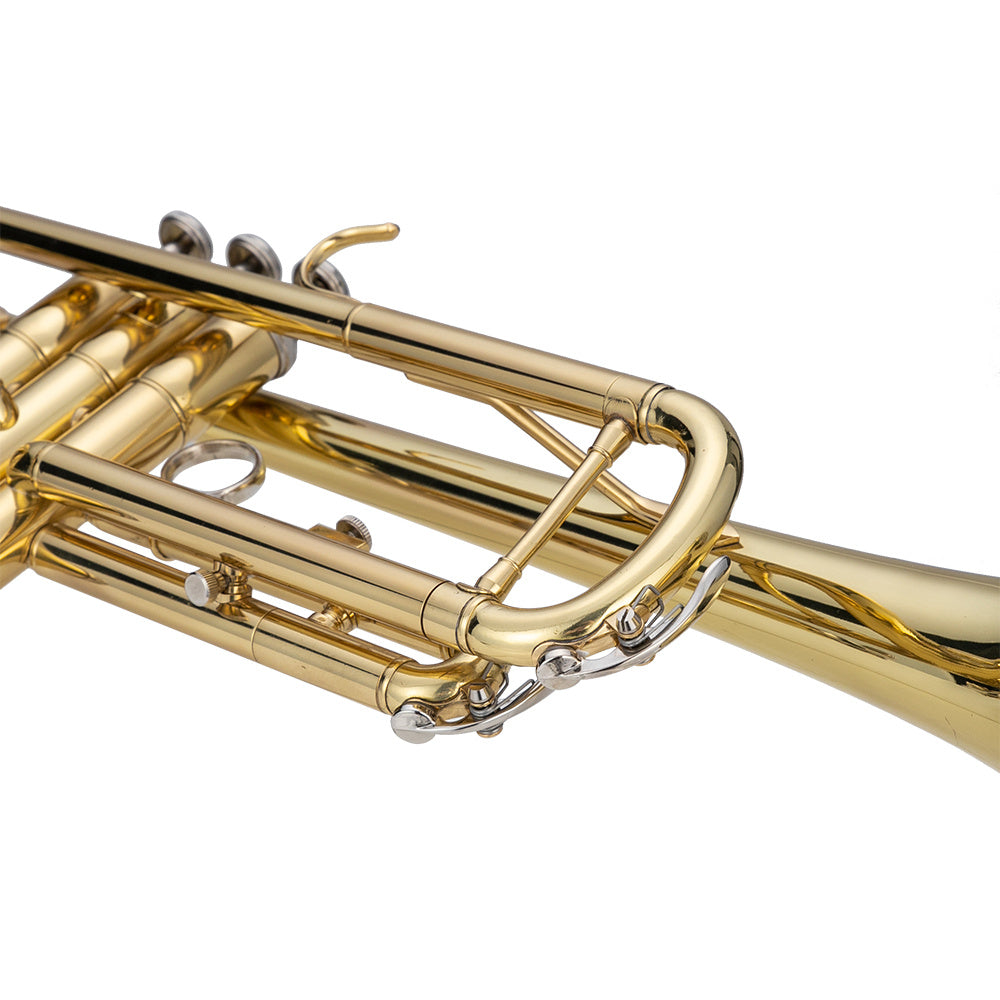 Trompette en laiton si bémol, avec embouchure 7C, adaptée aux étudiants de niveau standard ou débutants. Vente interdite sur Amazon.