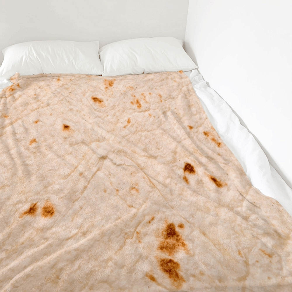 Couvertures rondes en flanelle ultra douce et chaude pour burrito, 280 g/m², en polaire corail, idéales pour les voyages en avion ou les siestes.