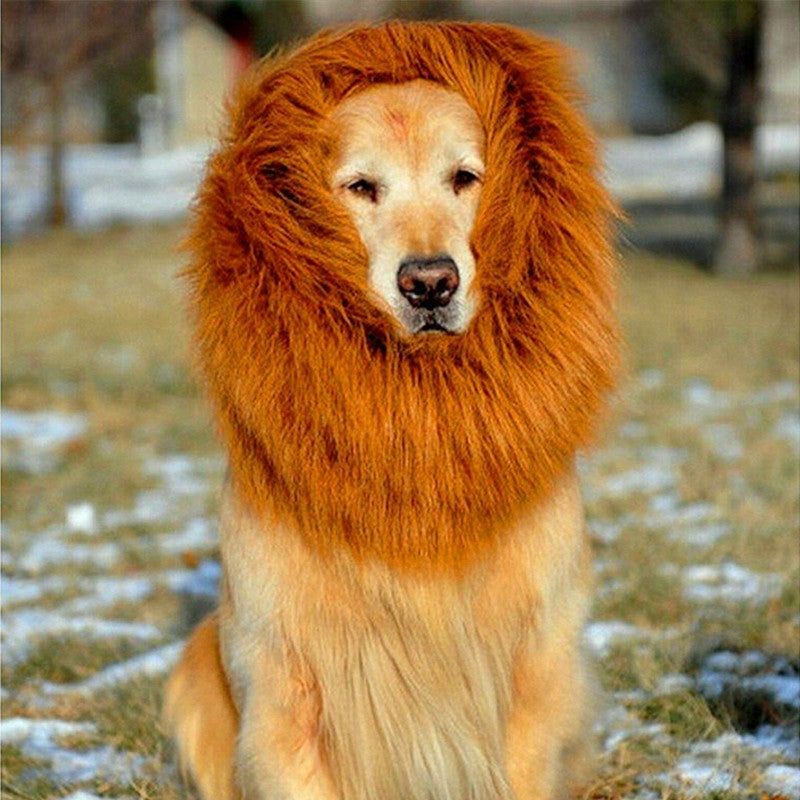 Perruque crinière de lion pour grands chiens