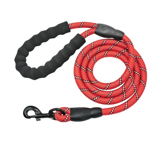 Laisse réfléchissante en nylon pour chien, idéale pour la marche, l'entraînement et la formation des petits et grands chiens.