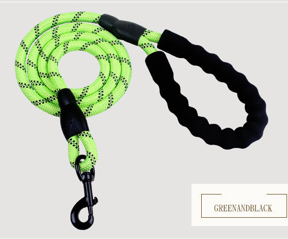 Laisse réfléchissante en nylon pour chien, idéale pour la marche, l'entraînement et la formation des petits et grands chiens.