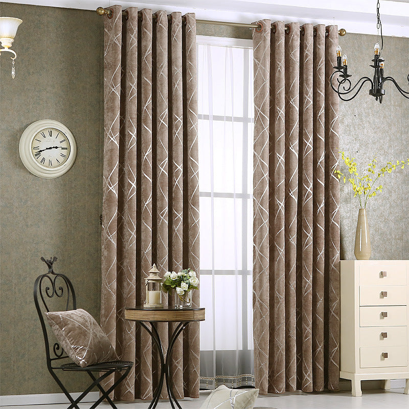 Rideaux occultants en chenille de couleur unie, simples, modernes et luxueux, pour salon