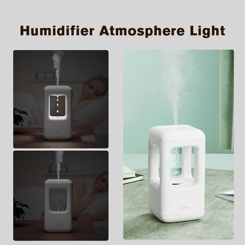 Nouvel humidificateur d'air pour maison, chambre à coucher silencieuse, humidificateur anti-gravité à gouttes d'eau, lumière d'ambiance