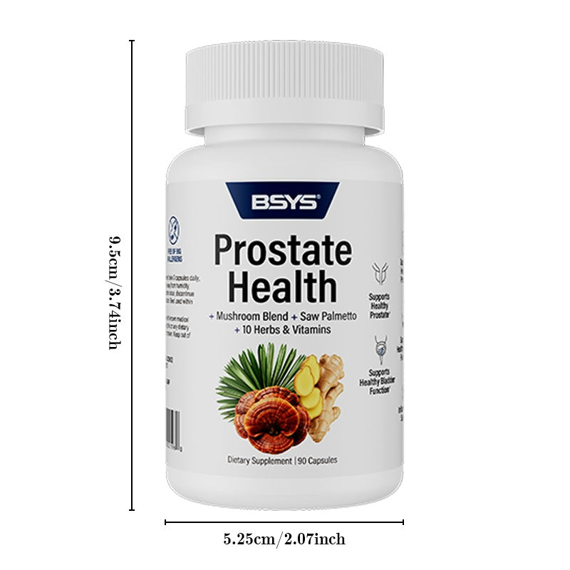 BSYS Prostate Health Capsules Urinary & Bladder Wellness Support Anti-Inflammatory Balance Antioxidant Protection Immune Health Aid Men's Prostate Care Formula