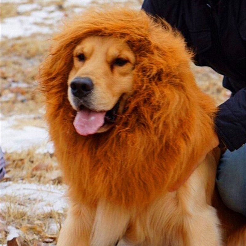 Perruque crinière de lion pour grands chiens