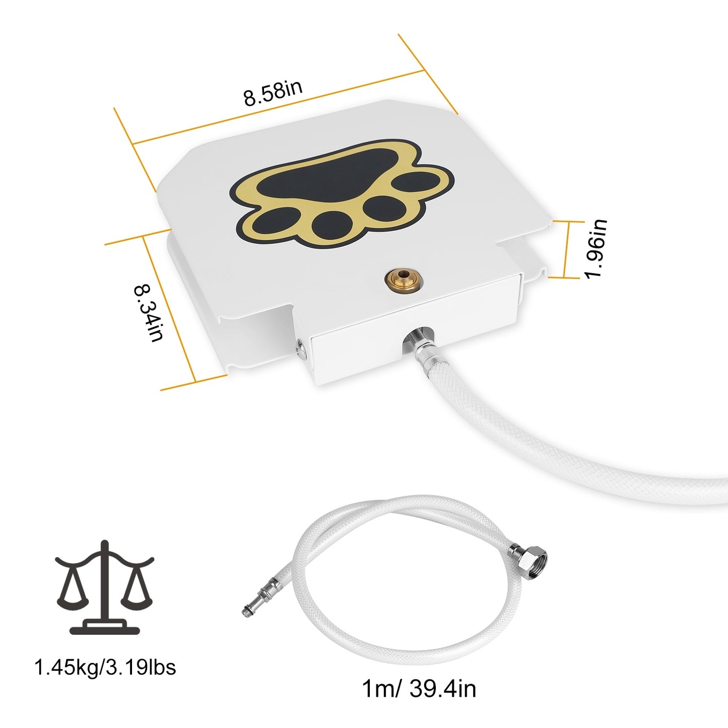 Fontaine à eau pour chien, distributeur d'eau d'extérieur pour animaux de compagnie, arroseur à pédale avec valve interactive pour boire de l'eau
