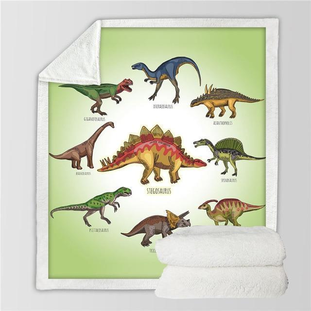 Couverture en coton doux et moelleux pour enfants, motif dinosaure, motif dessin animé jurassique, pour garçons et filles, pour lits, textile de maison, literie, magasin d'usine