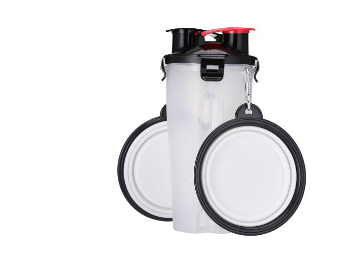 Distributeur d'eau 2 en 1 pour animaux de compagnie, bol portable en silicone pour voyage, pour chien et chat
