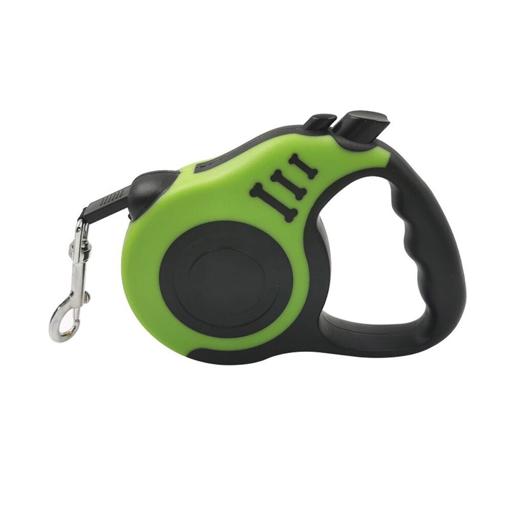 Laisse rétractable automatique en nylon pour chien, durable, 3 m et 5 m, pour chiot, marche, course, produits pour animaux de compagnie