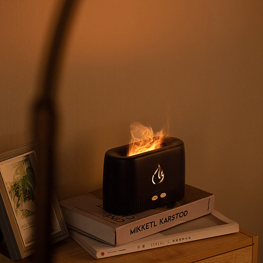 Diffuseur d'arômes à flamme, humidificateur à prix d'usine, machine silencieuse pour maison et chambre à coucher