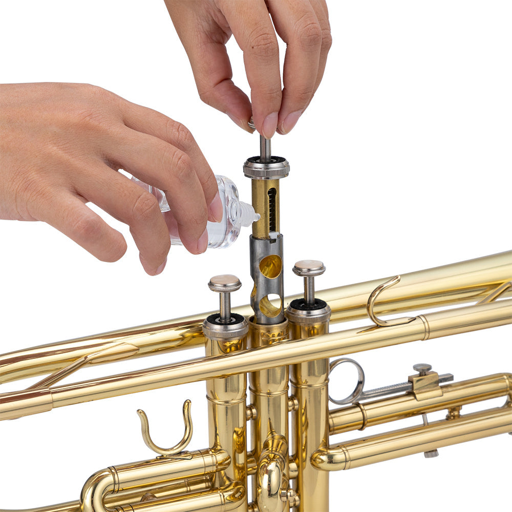 Trompette en laiton si bémol, avec embouchure 7C, adaptée aux étudiants de niveau standard ou débutants. Vente interdite sur Amazon.