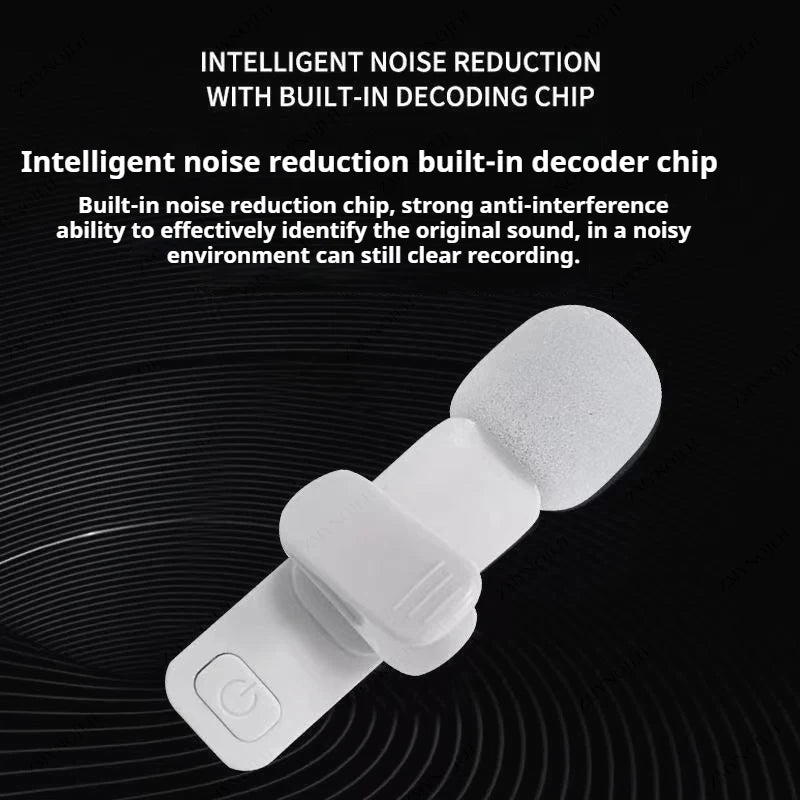 Nouveau microphone cravate sans fil, mini microphone portable pour enregistrement audio et vidéo, pour iPhone, Android, PC, appareil photo, jeux en direct, téléphone