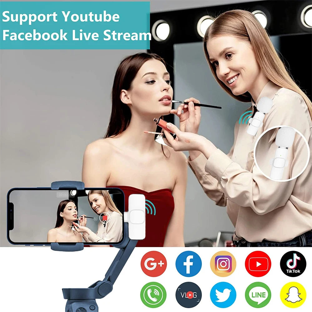 Nouveau microphone cravate sans fil, mini microphone portable pour enregistrement audio et vidéo, pour iPhone, Android, PC, appareil photo, jeux en direct, téléphone