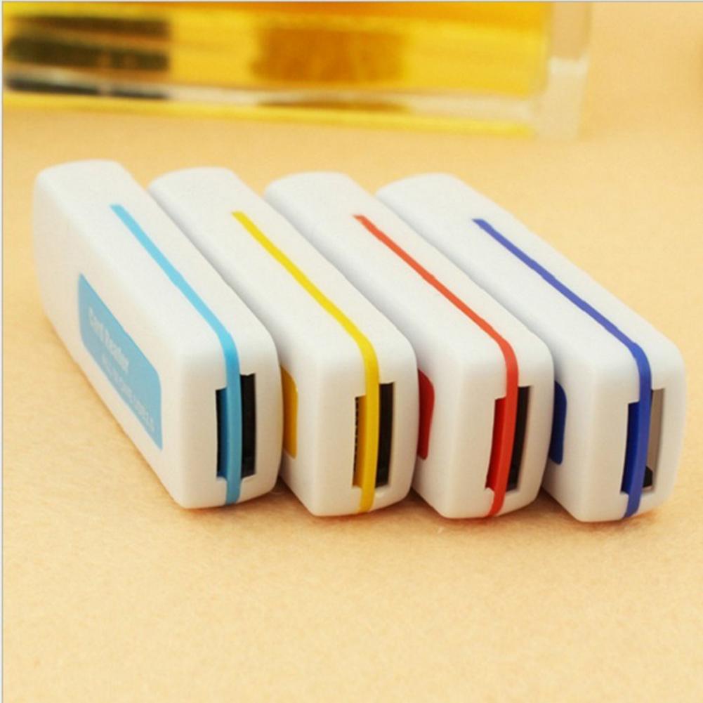 Lecteur de cartes mémoire portable 4 en 1 multiport haute vitesse avec emplacement pour carte TF M2 MS pour ordinateur