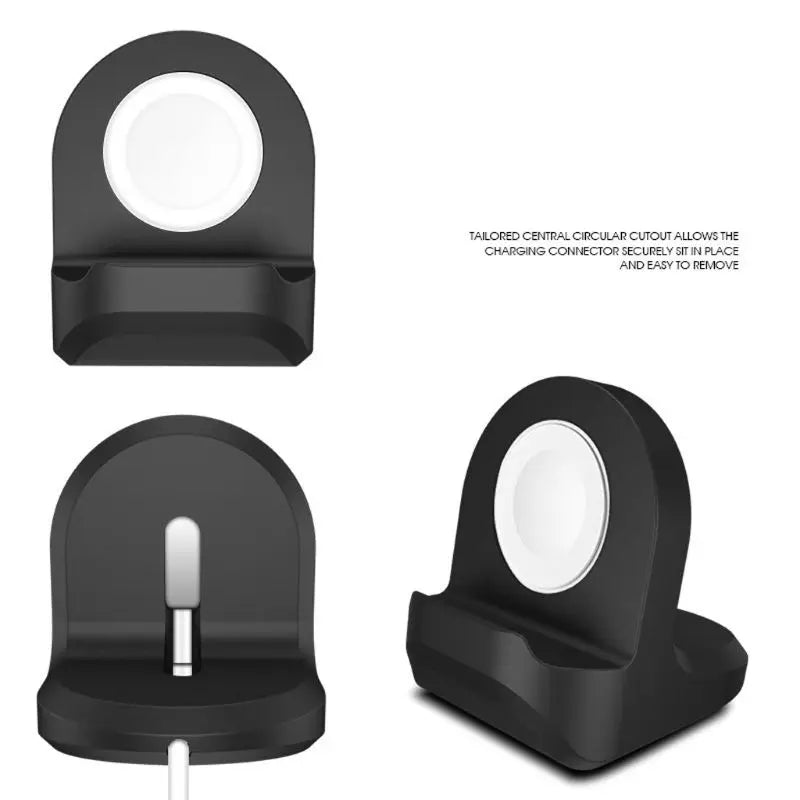 Silicone Charge Stand Holder Station Dock for apple watch Series 1/2/3/4 42mm 38mm 40mm 44mm Charger Cable