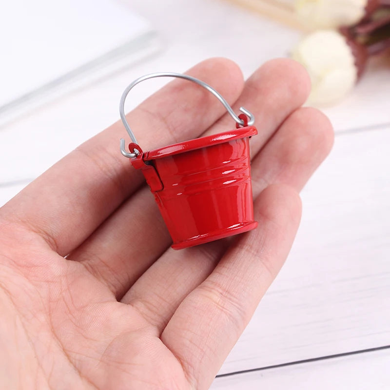 1 seau miniature pour maison de poupée, seau à eau, 1:12, maison de fées, cuisine, jeu de simulation, meubles classiques, jouets, cadeaux