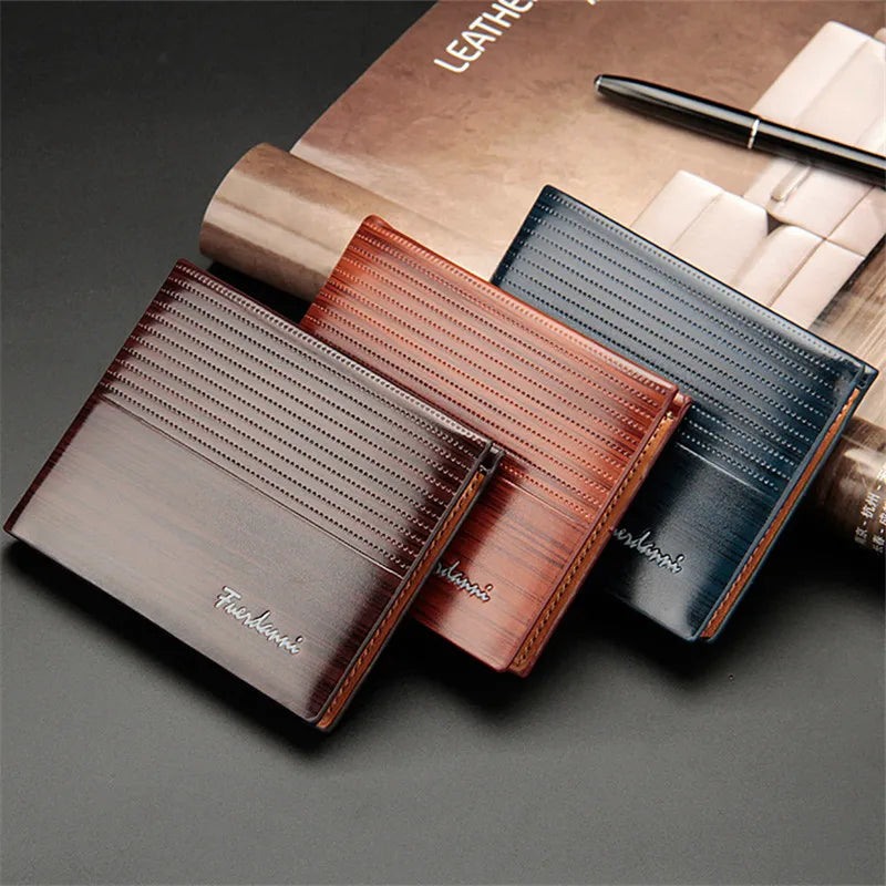 Men's Wallets With 100 US Dollar Pattern Wallet Male Leather Wallet Photo Card Holder Fashion Large Capacity Wallet Purse Bag