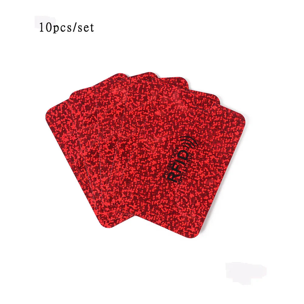 10PC Anti Rfid Blocking Reader Lock Card Holder Id Bank Card Case Protection Aluminium Metal Smart Anti-theft Credit Card Holder