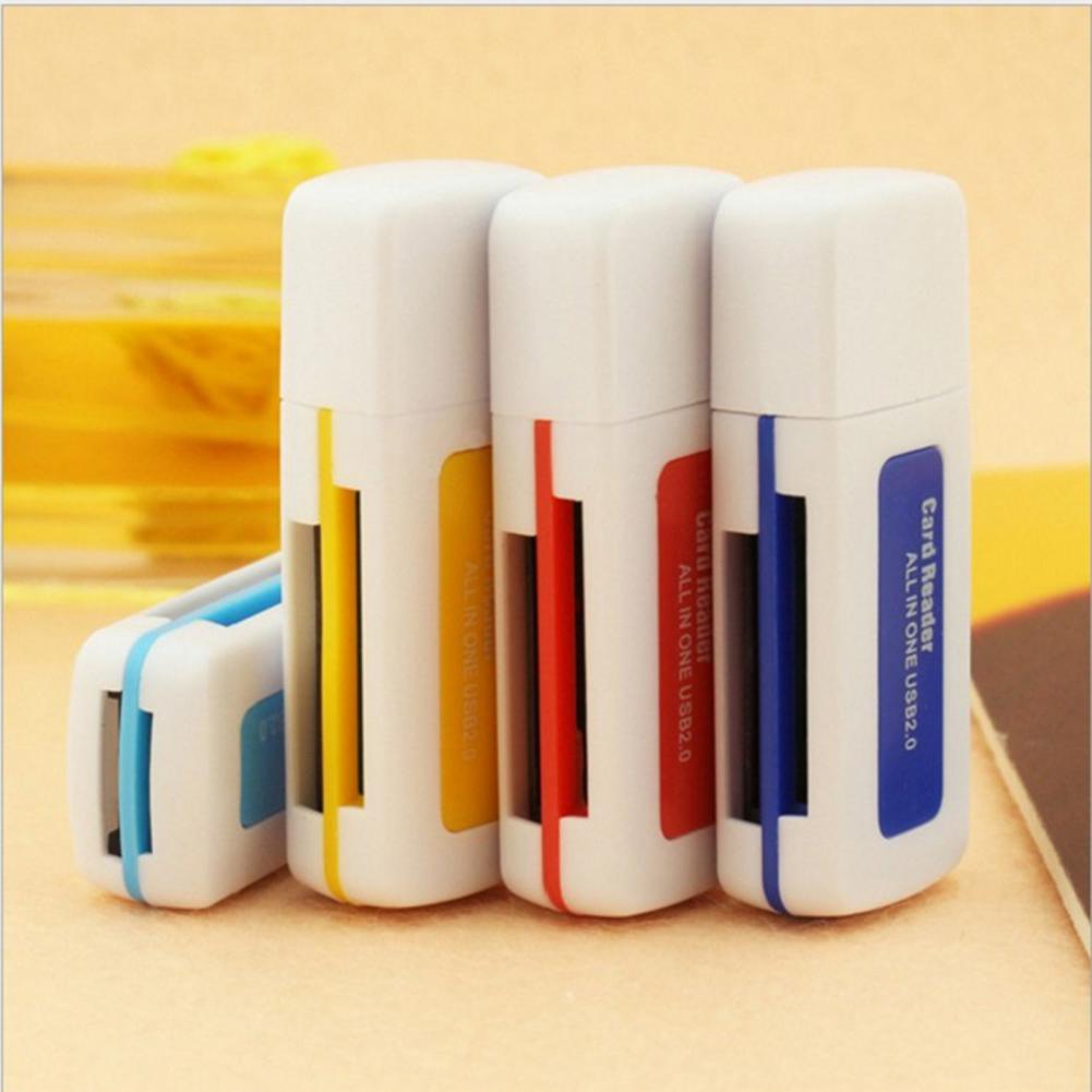Lecteur de cartes mémoire portable 4 en 1 multiport haute vitesse avec emplacement pour carte TF M2 MS pour ordinateur
