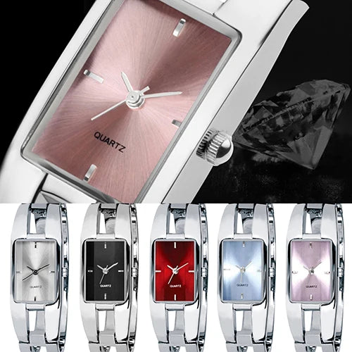 Montre-bracelet à quartz pour femme, cadran carré, couleur changeante, tendance, créative, pour homme et femme