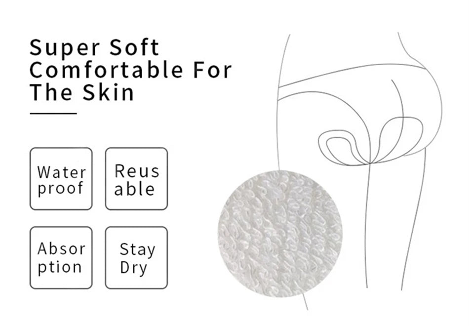 10pcs Reusable Waterproof Bamboo Fiber Pads Menstrual Cloth Sanitary Pads Feminine Maternity Hygiene Panty Liner