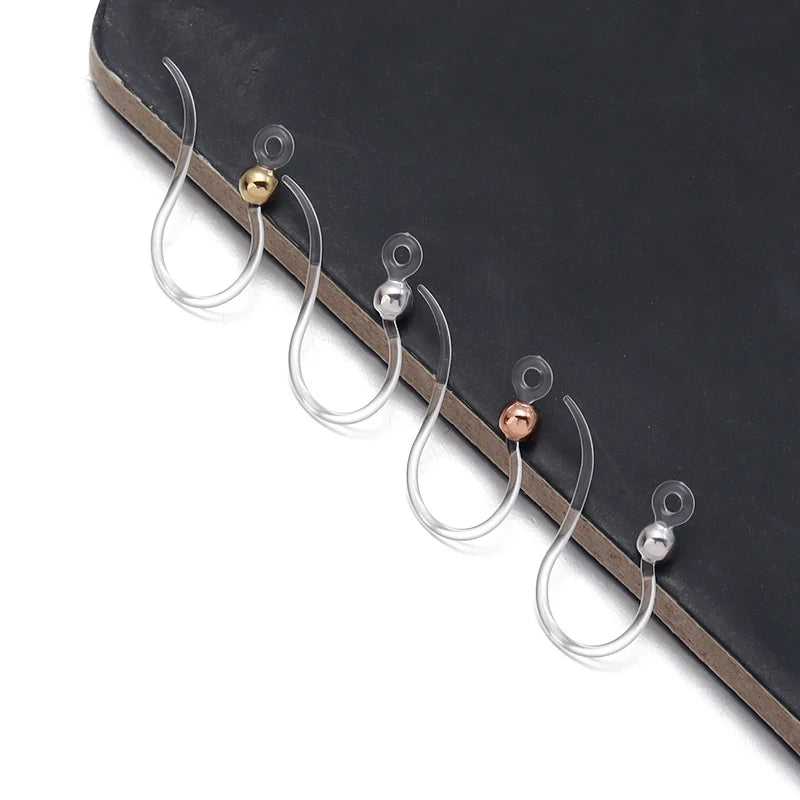 Louleur Crochets d'oreilles en résine transparente pour la fabrication de bijoux, boucles d'oreilles, base de crochet, accessoires de bricolage, vente en gros