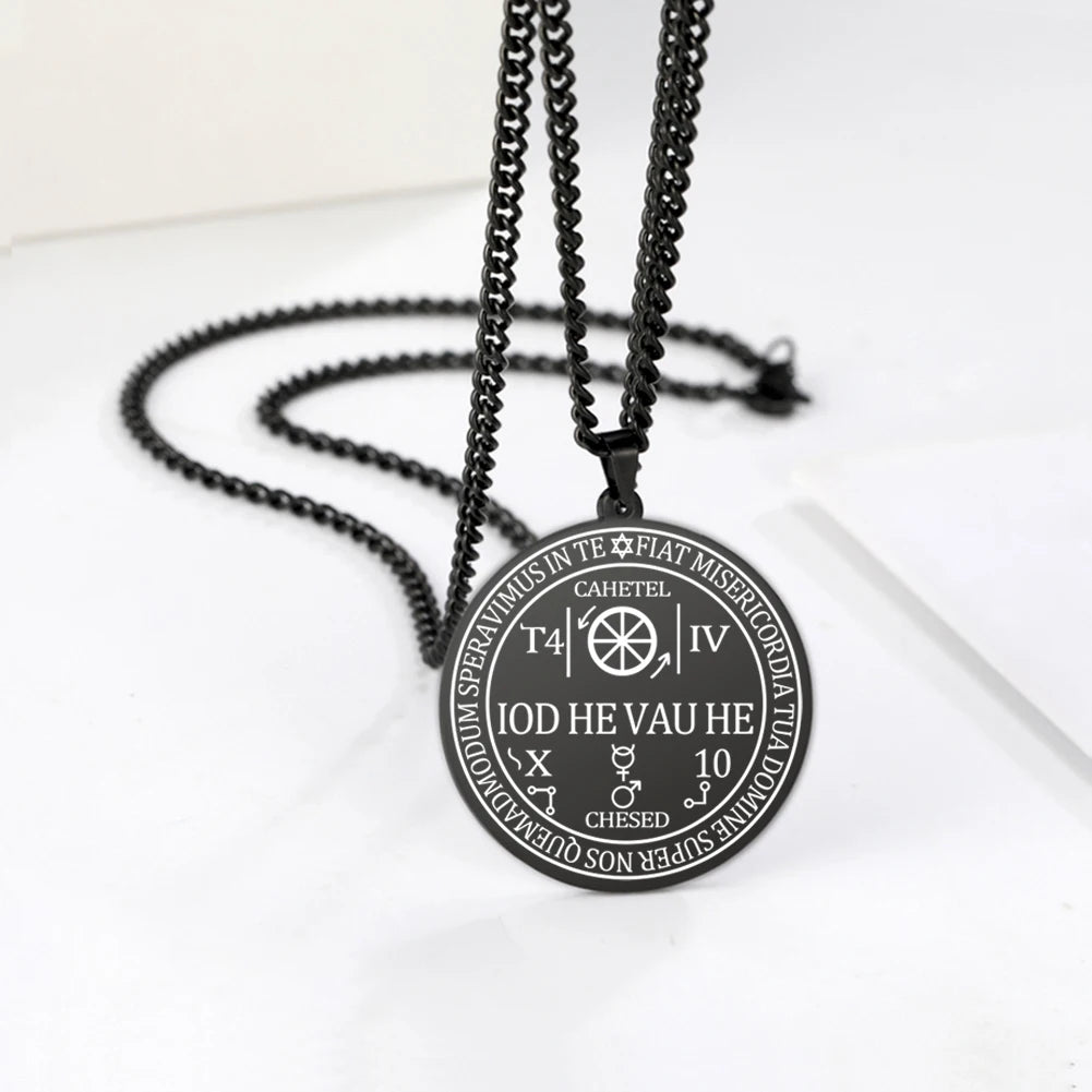 Colliers et pendentifs des 7 archanges de Dawapara, pentacle, amulette magique, protection porte-bonheur de la Saint-Michel, talisman surnaturel