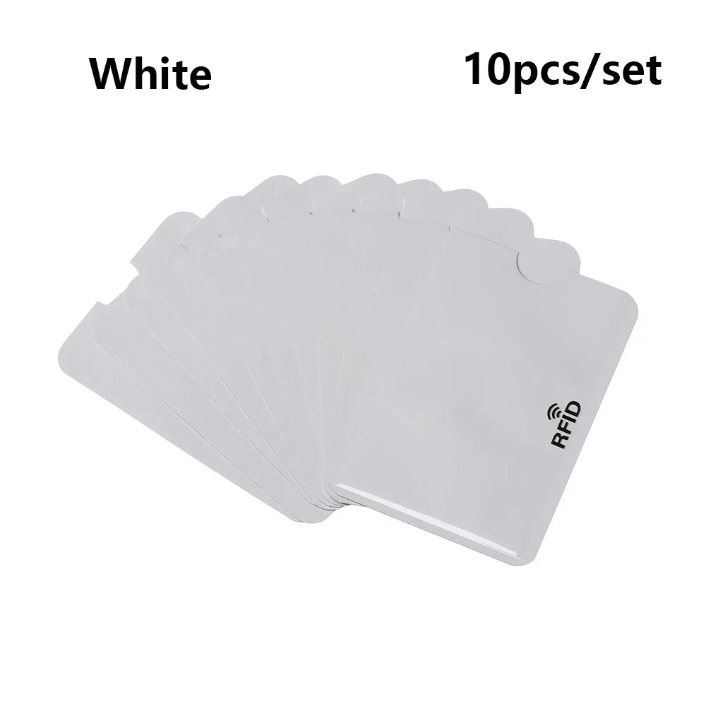 10PC Anti Rfid Blocking Reader Lock Card Holder Id Bank Card Case Protection Aluminium Metal Smart Anti-theft Credit Card Holder