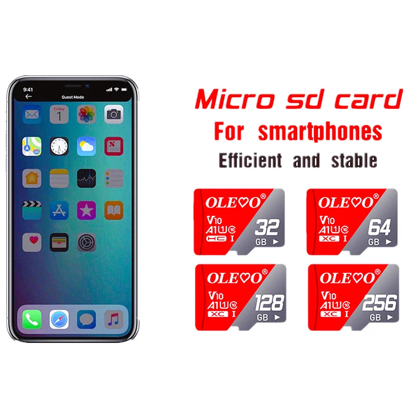 Memory Card 16GB 32GB 64GB 256GB Micro TF Card 128GB Class 10 SD Flash for Video camera Drone tablet Smartphone