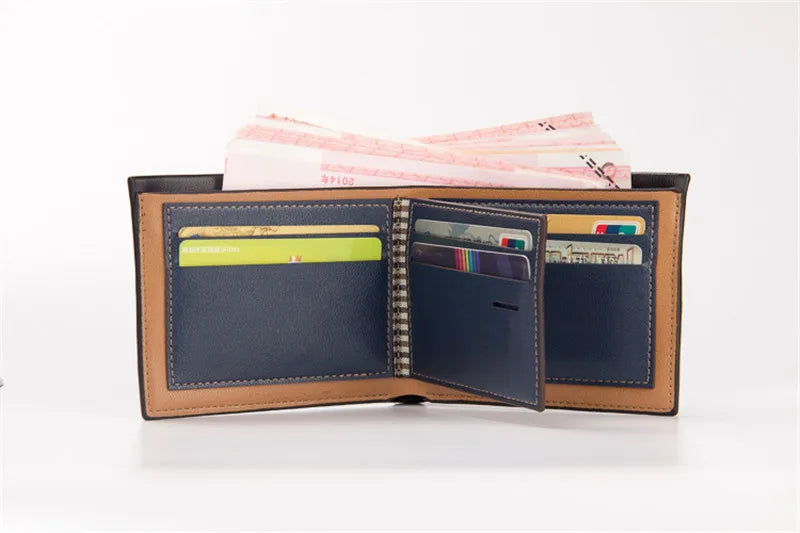 Men's Wallets With 100 US Dollar Pattern Wallet Male Leather Wallet Photo Card Holder Fashion Large Capacity Wallet Purse Bag