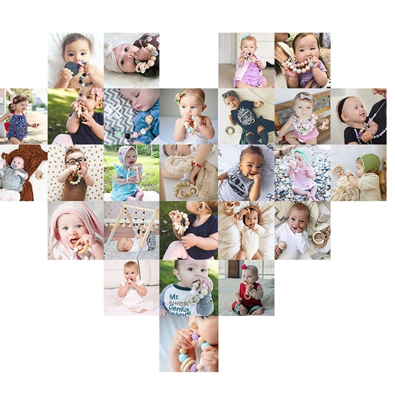 Anneau de dentition en silicone pour bébé, 1 pièce, hochet sans BPA, bracelet de qualité alimentaire, accessoires pour nouveau-né, jouets de dentition en silicone de dessin animé