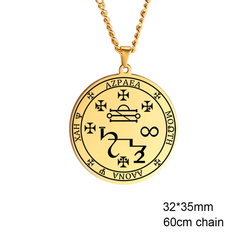 Colliers et pendentifs des 7 archanges de Dawapara, pentacle, amulette magique, protection porte-bonheur de la Saint-Michel, talisman surnaturel