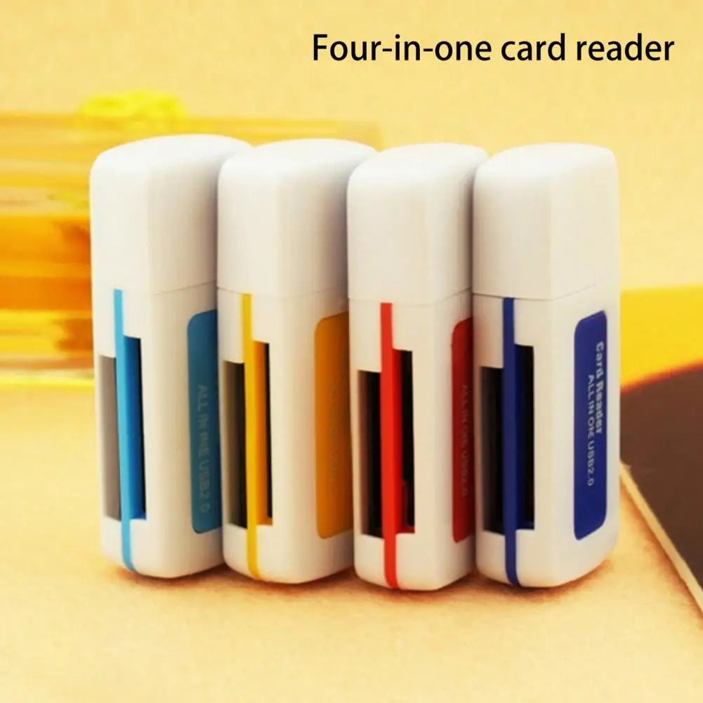 Lecteur de cartes mémoire portable 4 en 1 multiport haute vitesse avec emplacement pour carte TF M2 MS pour ordinateur