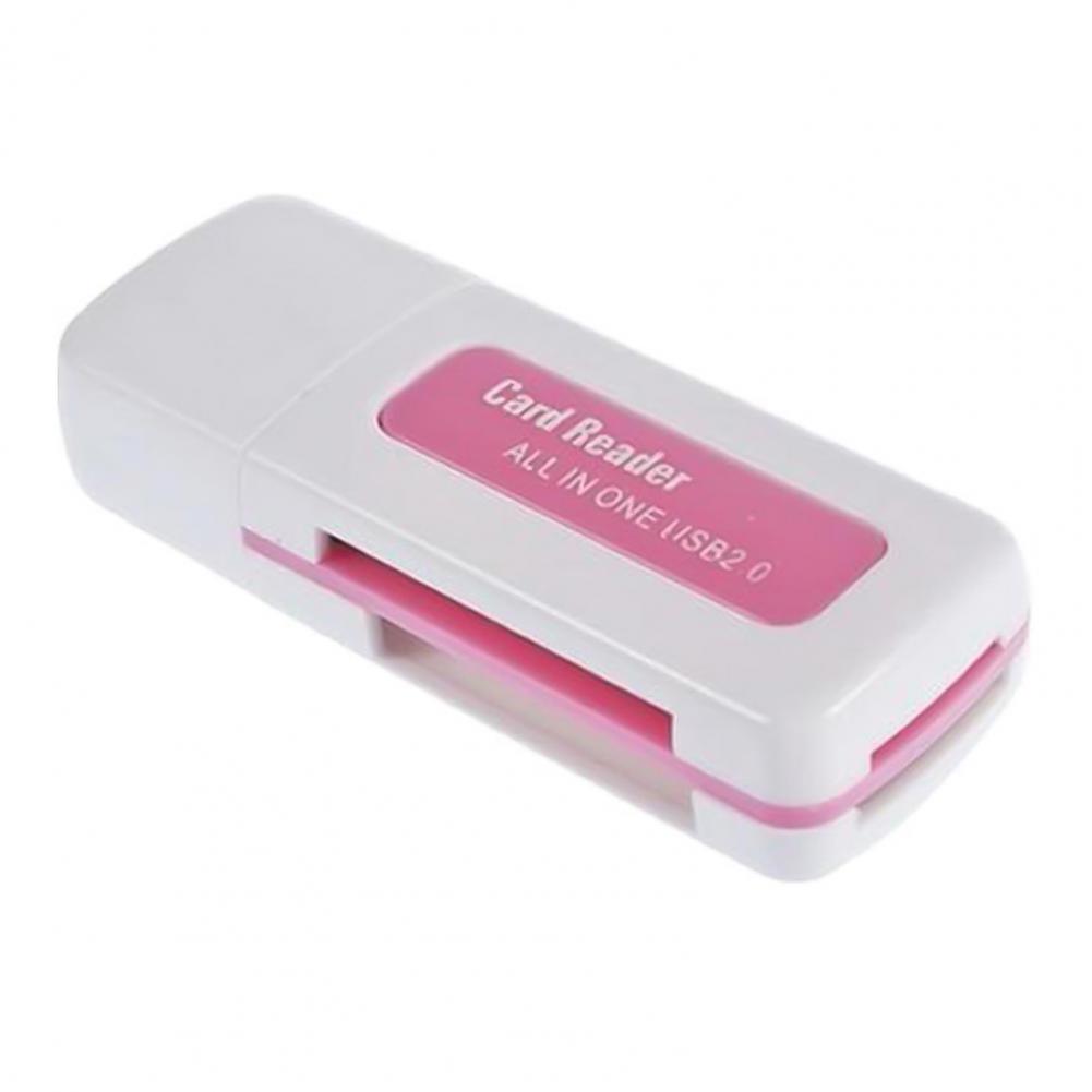 Lecteur de cartes mémoire portable 4 en 1 multiport haute vitesse avec emplacement pour carte TF M2 MS pour ordinateur
