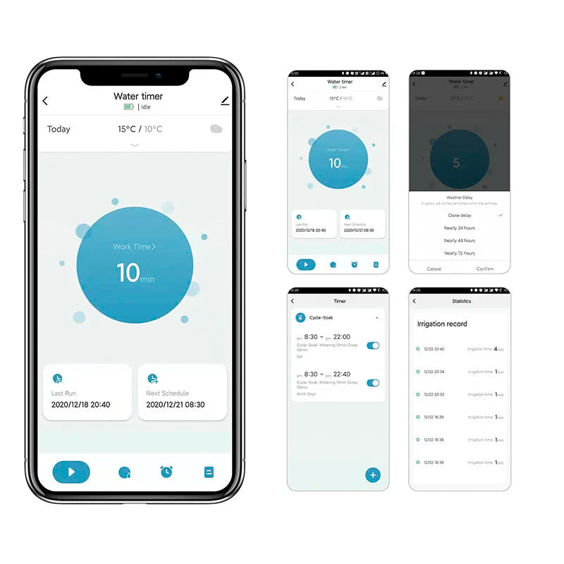 Nouveau minuteur d'arrosage intelligent Wifi pour jardin, contrôleur d'arrosage automatique Wifi, vanne intelligente Wifi, système d'arrosage goutte à goutte