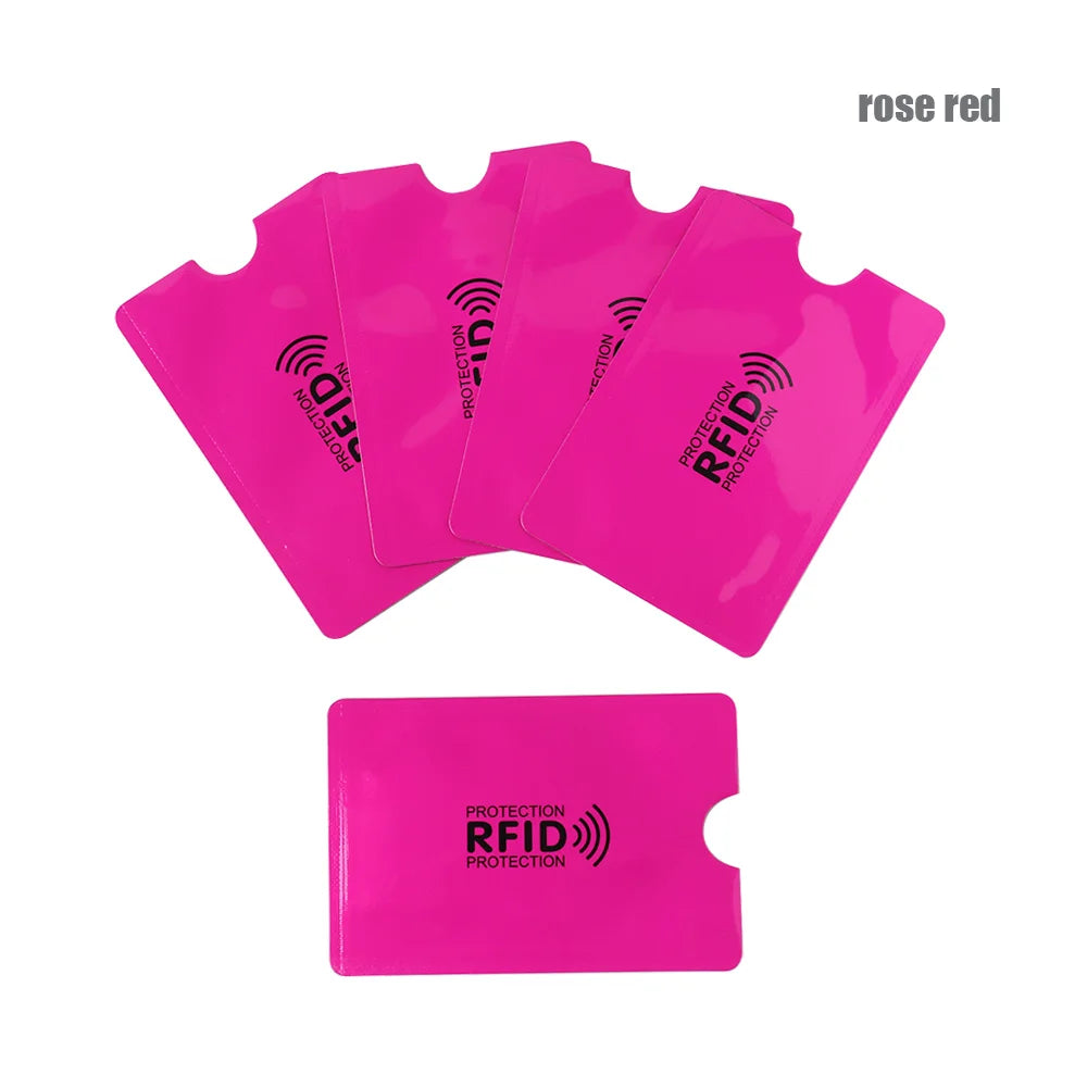 10PC Anti Rfid Blocking Reader Lock Card Holder Id Bank Card Case Protection Aluminium Metal Smart Anti-theft Credit Card Holder