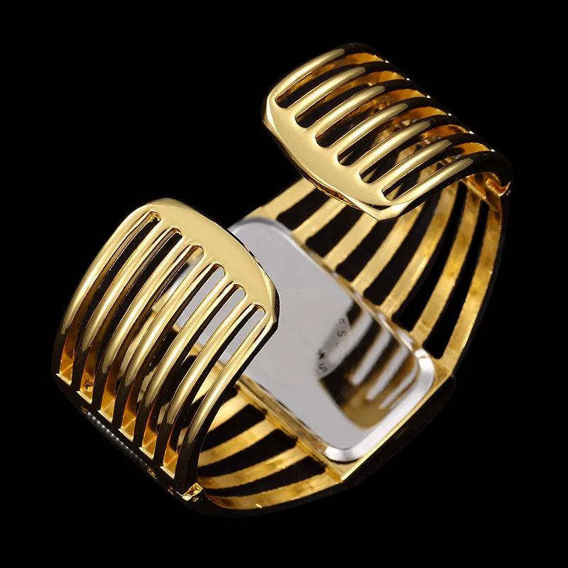 Montre-bracelet tendance pour femmes, bracelet entièrement en acier inoxydable, de luxe, en or rose, tendance 2025