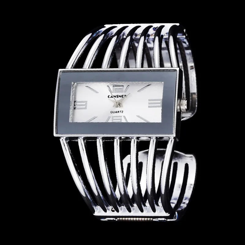 Montre-bracelet tendance pour femmes, bracelet entièrement en acier inoxydable, de luxe, en or rose, tendance 2025