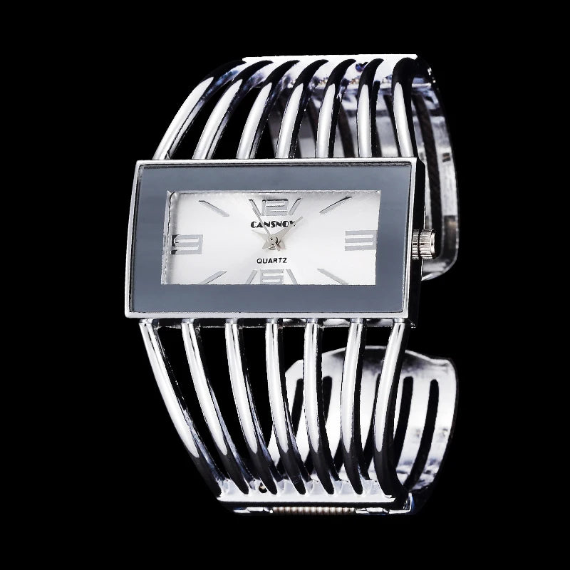 Montre-bracelet tendance pour femmes, bracelet entièrement en acier inoxydable, de luxe, en or rose, tendance 2025