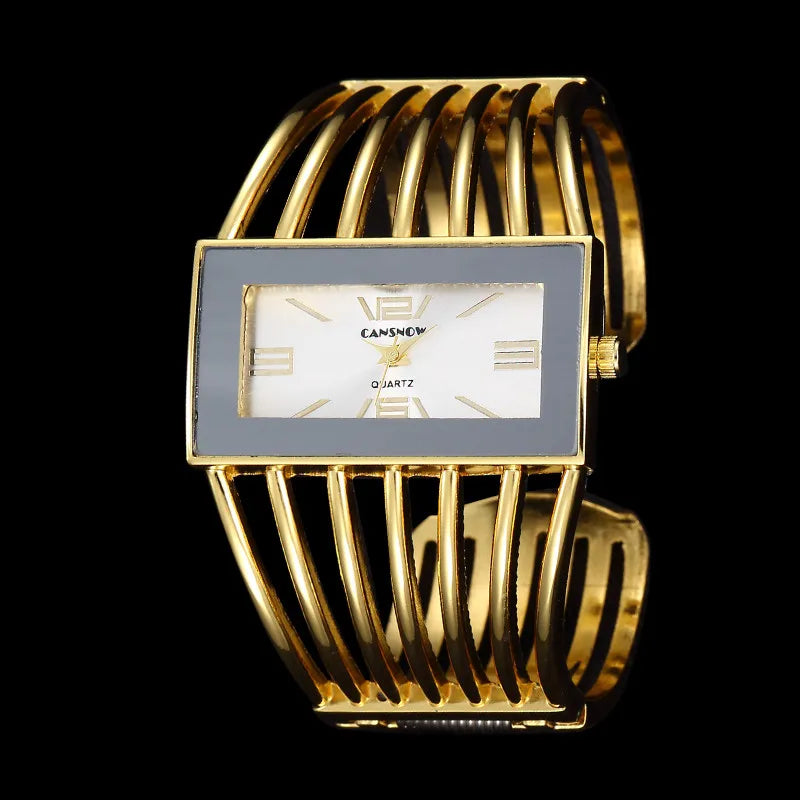 Montre-bracelet tendance pour femmes, bracelet entièrement en acier inoxydable, de luxe, en or rose, tendance 2025