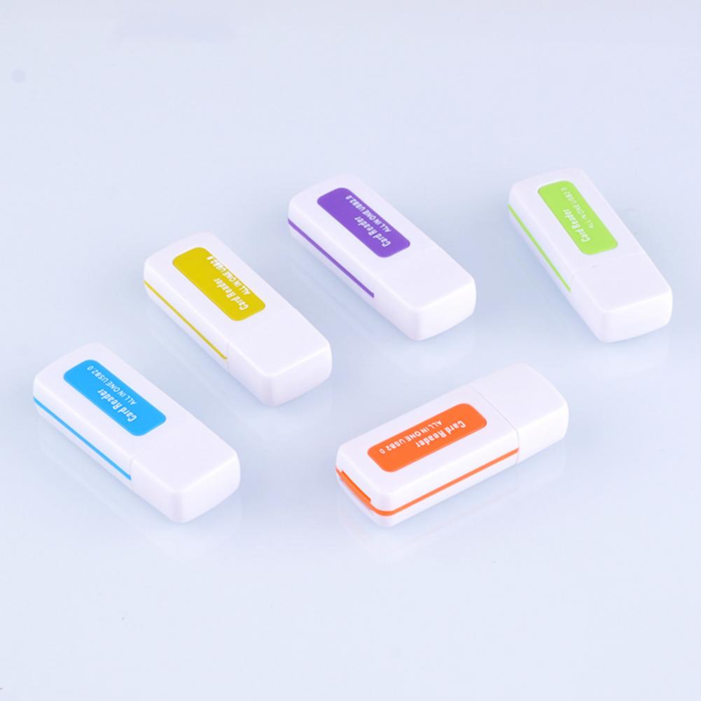 Lecteur de cartes mémoire portable 4 en 1 multiport haute vitesse avec emplacement pour carte TF M2 MS pour ordinateur