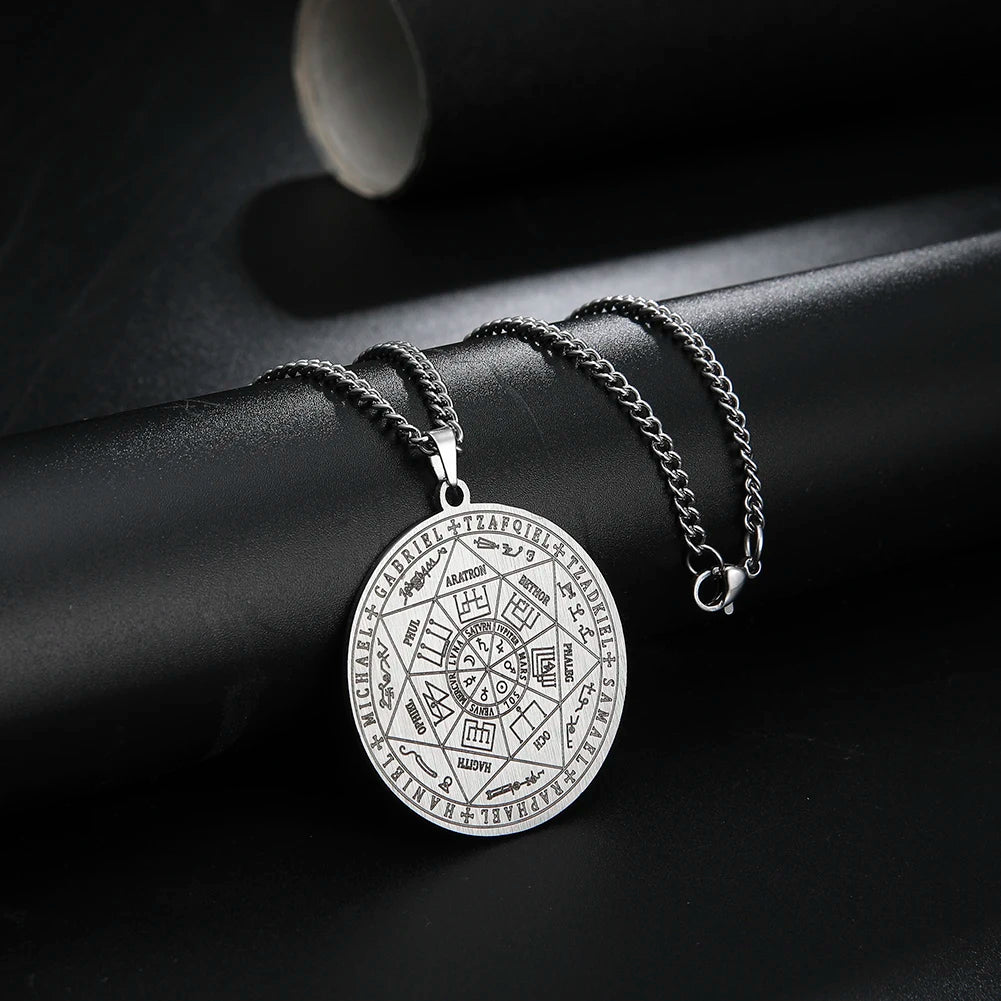 Colliers et pendentifs des 7 archanges de Dawapara, pentacle, amulette magique, protection porte-bonheur de la Saint-Michel, talisman surnaturel