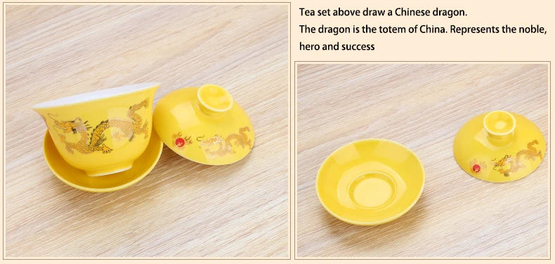 Ceramic Gaiwan Teaware,gai wan bowl large white porcelain Zisha cup Kung Fu teacup hand-painted tea bowl tea set heat-resistant