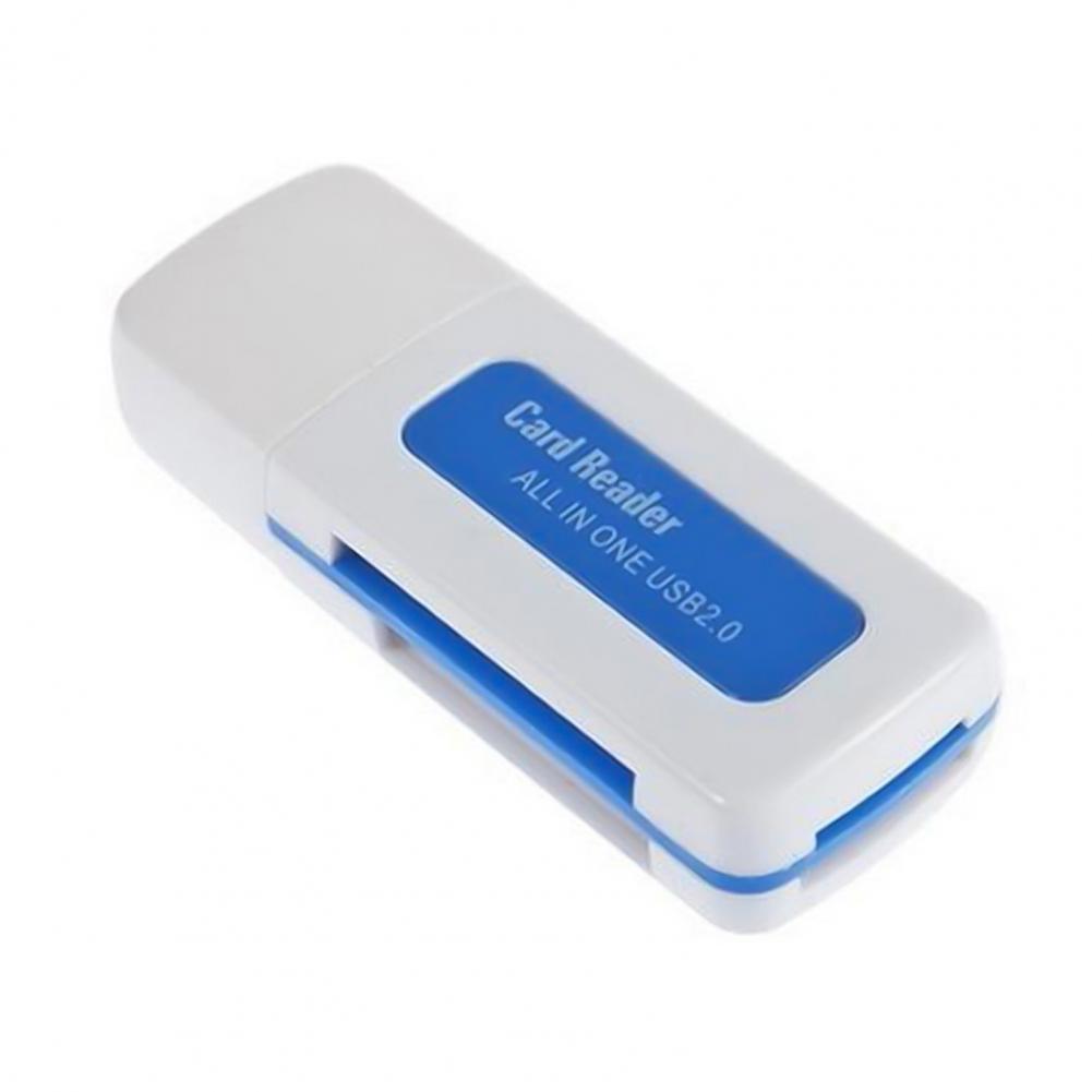 Lecteur de cartes mémoire portable 4 en 1 multiport haute vitesse avec emplacement pour carte TF M2 MS pour ordinateur