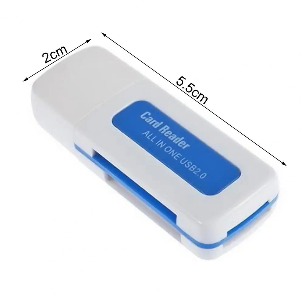Lecteur de cartes mémoire portable 4 en 1 multiport haute vitesse avec emplacement pour carte TF M2 MS pour ordinateur