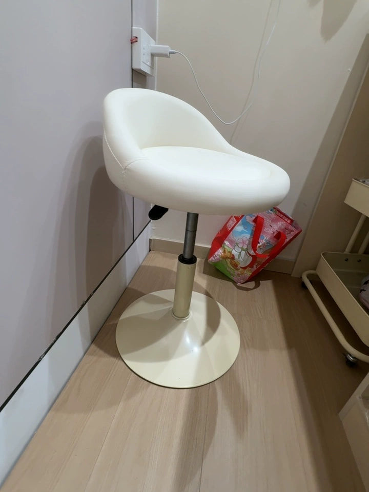 Minimalist Modern Home Elevated Foot Stool Adjustable Backrest Seat Creamy Milk Tea Shop Dining Stool Kitchen Island Seat