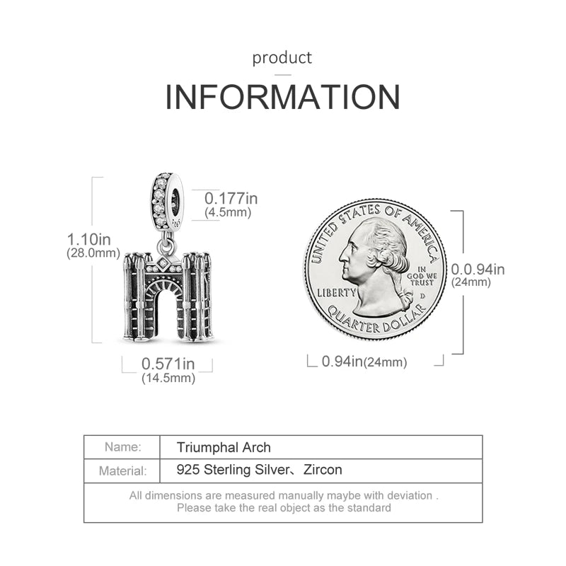925 Sterling Silver Spots Series Charm Eiffel Tower Egypt Charms Pendant Fit MULA Original Sliver Bracelets DIY Jewelry Gifts