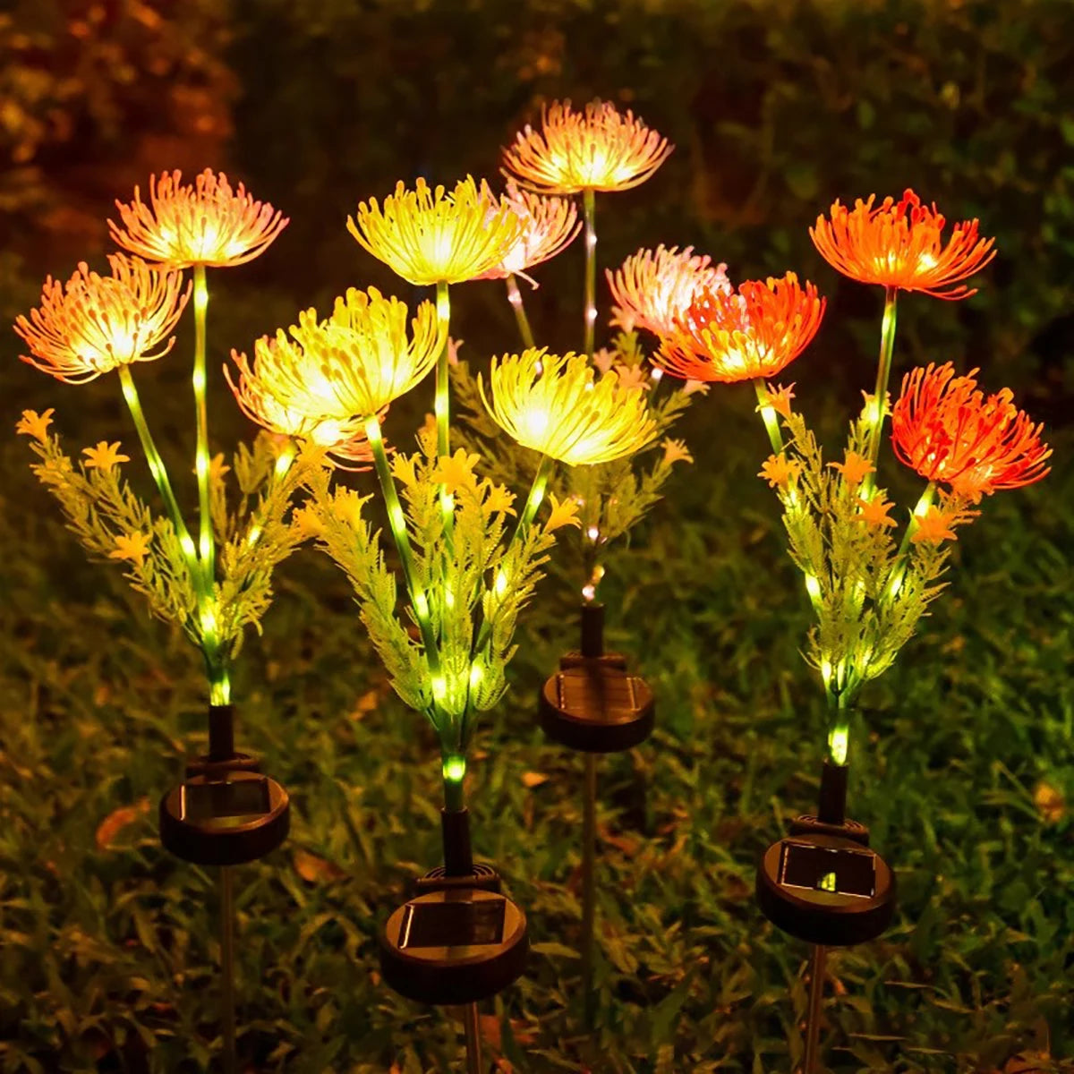 1pc Lampes solaires de jardin Lampes solaires de fleurs de rivage, lampes solaires extérieures à LED pour la décoration de jardin, d'allée, de pelouse et de cour